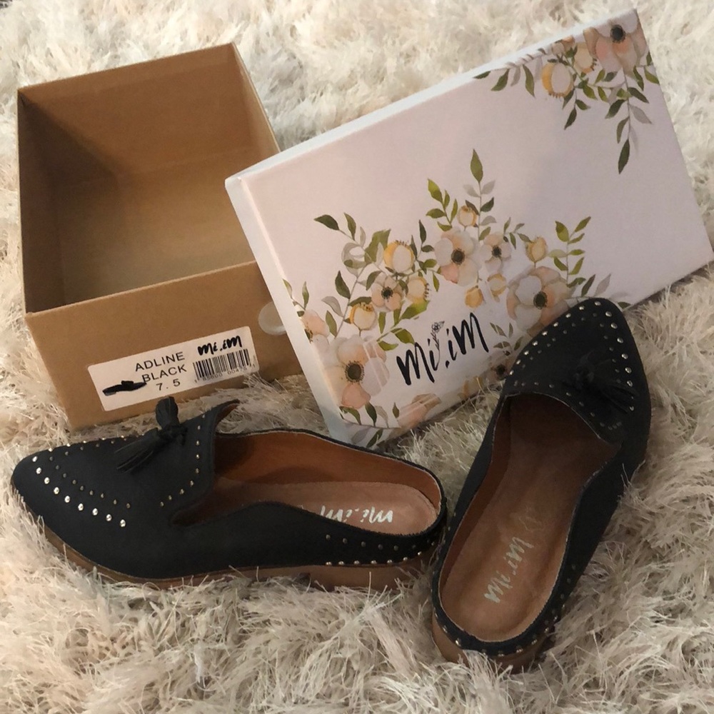 Mi.iM Adline Studded Loafers Black NEW Size 7.5